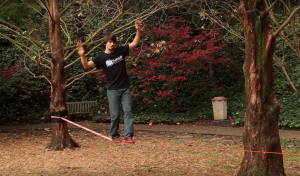 Walking on Slackline Walking on Slackline